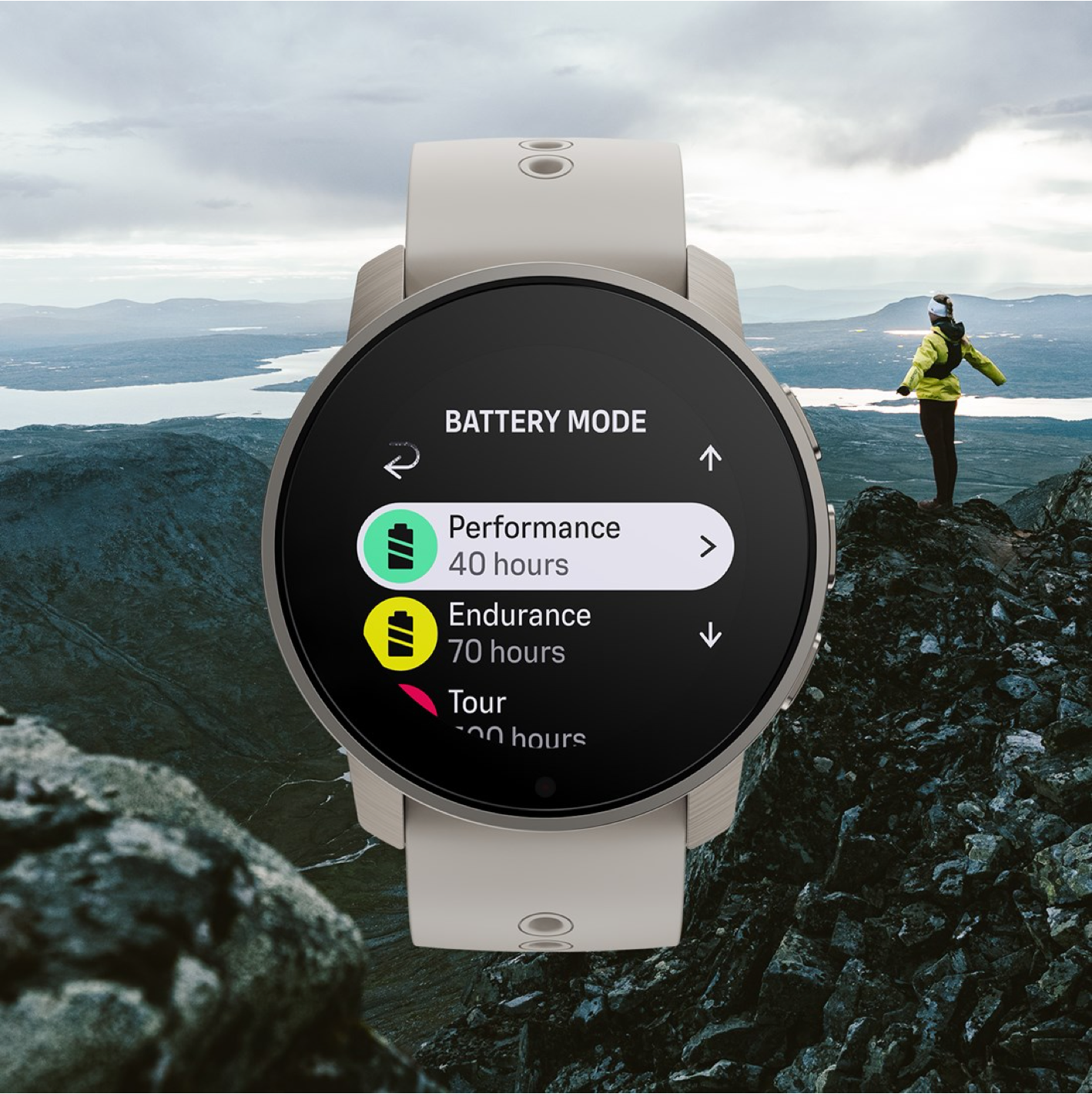 Menu design using Suunto UI Next font